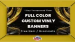 Full Color Custom Vinyl Banners, Custom Size Vinyl Banner, Custom Vinyl Banner Printing, Free Shipping, Full Color, Vinyl Banner - Image 2