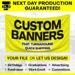Happy Birthday Banner, Multi-time use Birthday Banner, Full Color Vinyl Banner, Custom Size Vinyl Banner, Free Grommets, Free Shipping - Image 3