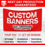 Full Color Custom Vinyl Banners, Custom Size Vinyl Banner, Custom Vinyl Banner Printing, Free Shipping, Full Color, Vinyl Banner - Image 2
