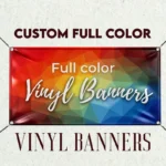 Custom Vinyl Banner, Full Color, Custom Size Vinyl Banner, Custom Vinyl Banner Printing, Free Shipping, Full Color, Vinyl Banner