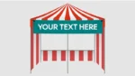 Custom Tent Banner, Trade Show, Functions, Festivals, Event, Canopy Vinyl Banner, Full Color Vinyl Banner - Add Your Logo & Business Name