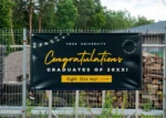Graduation Banners, College Banners, Congratulations Banners, Custom Vinyl Banner Printing, Full Color, Free Grommets, Free Shipping - Image 2