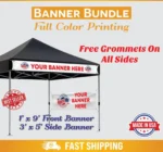 Tent banners bundle, Banners for outside events, Promotional tent banners, Festival tent banners, Front 1x9 and Back 3x8 Banner for Canopy - Image 7