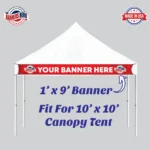Two Custom vinyl banners, Front 1x9 and Back 3x8 Banner for 10x10 Canopy, Custom tent banners, Canopy Banner, Business banners printing - Image 9