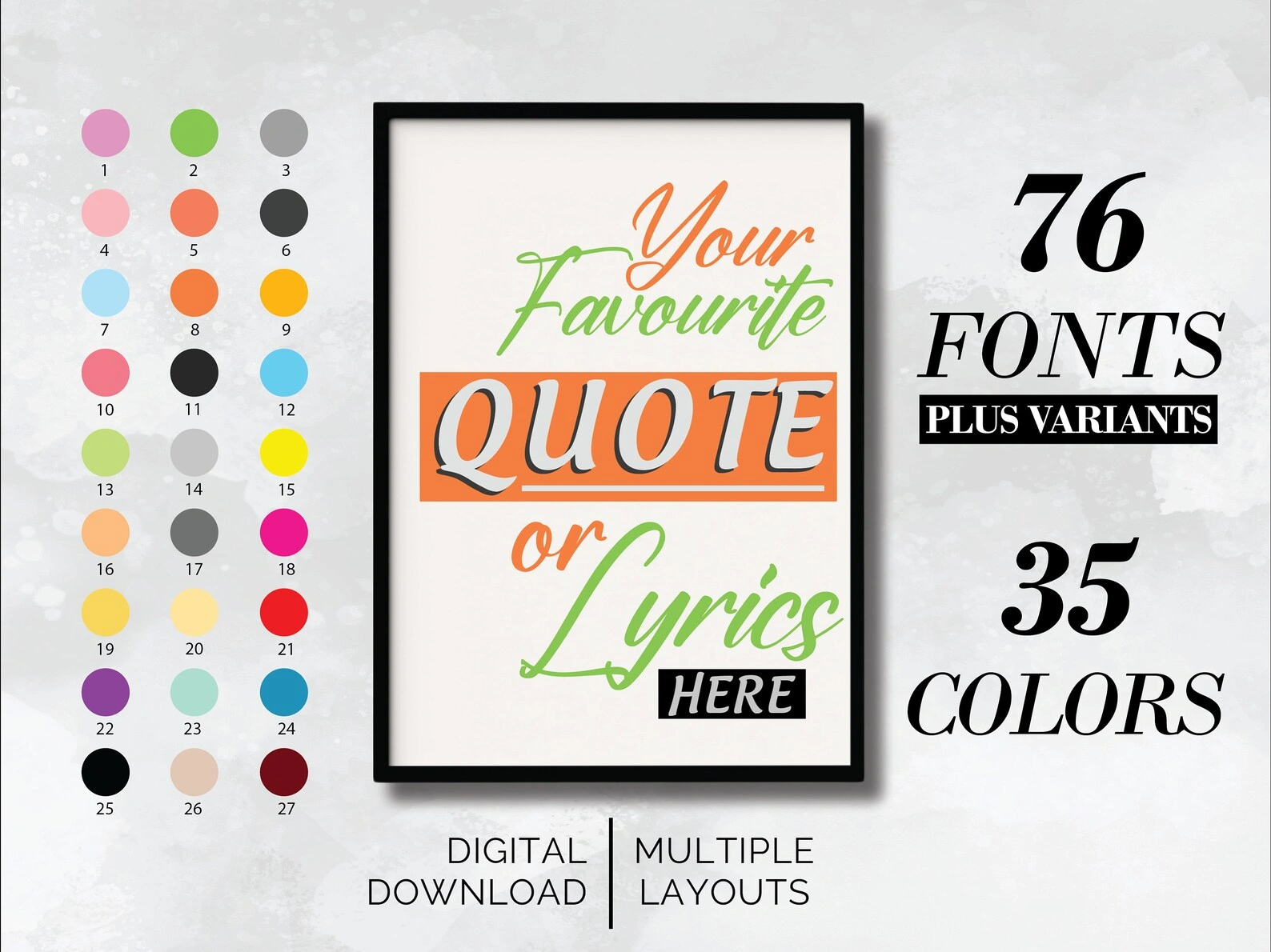 CPOST-D2_1 Custom Quote Print | Personalized Quote Gift | Custom Poster Print | Custom Wall Art Gift | Gift for Her | Gift For Him | Gift for Friends - Image 1