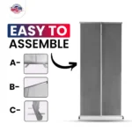 Custom Retractable Banner, Roll Up Retractable Banner Stand, Trade Show Pop Up Display, Business Events, Full Color Print - 33 x 80 Popular - Image 7