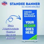 Custom Retractable Banner, Roll Up Retractable Banner Stand, Trade Show Pop Up Display, Business Events, Full Color Print - 33 x 80 Popular - Image 9