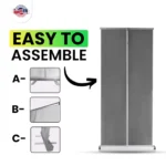 33x80 Retractable Banner, Roll Up Retractable Banner Stand, Trade Show Pop Up Display, Business Events, Full Color Print, Strong Base - Image 6