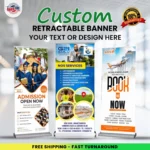 33x80 Retractable Banner, Roll Up Retractable Banner Stand, Trade Show Pop Up Display, Business Events, Full Color Print, Strong Base - Image 8