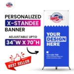 Adjustable X Stand Banner, Perfect for Trade Show, Functions, Festivals, Events, Full Color Vinyl Banner - Add Your Logo & Business Name