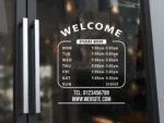 Premium Shop Hours Decal - Custom Hour Decal - Custom Storefront Open & Closed Hours - Shop Hours - Window Graphics - Store Hours