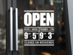 Premium Shop Hours Decal - Custom Hour Decal - Custom Storefront Open & Closed Hours - Shop Hours - Window Graphics - Store Hours