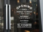 Opening Hours Sign - Custom Hour Decal - Custom Storefront Open & Closed Hours - Shop Hours - Window Graphics - Store Hours