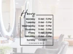 Hours Decal - Custom Hour Decal - Custom Storefront Hours - Shop Hours - Store Hours - Hours Sign - Simple and Elegant - Image 3