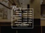 Hours Decal - Custom Hour Decal - Custom Storefront Hours - Shop Hours - Store Hours - Hours Sign - Simple and Elegant - Image 4