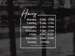 Hours Decal - Custom Hour Decal - Custom Storefront Hours - Shop Hours - Store Hours - Hours Sign - Simple and Elegant - Image 5