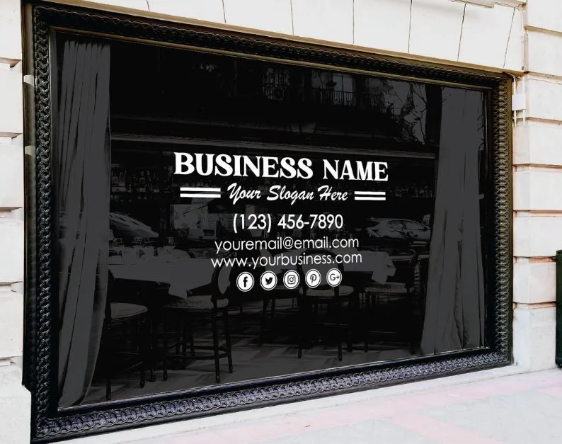 Business Window Decals